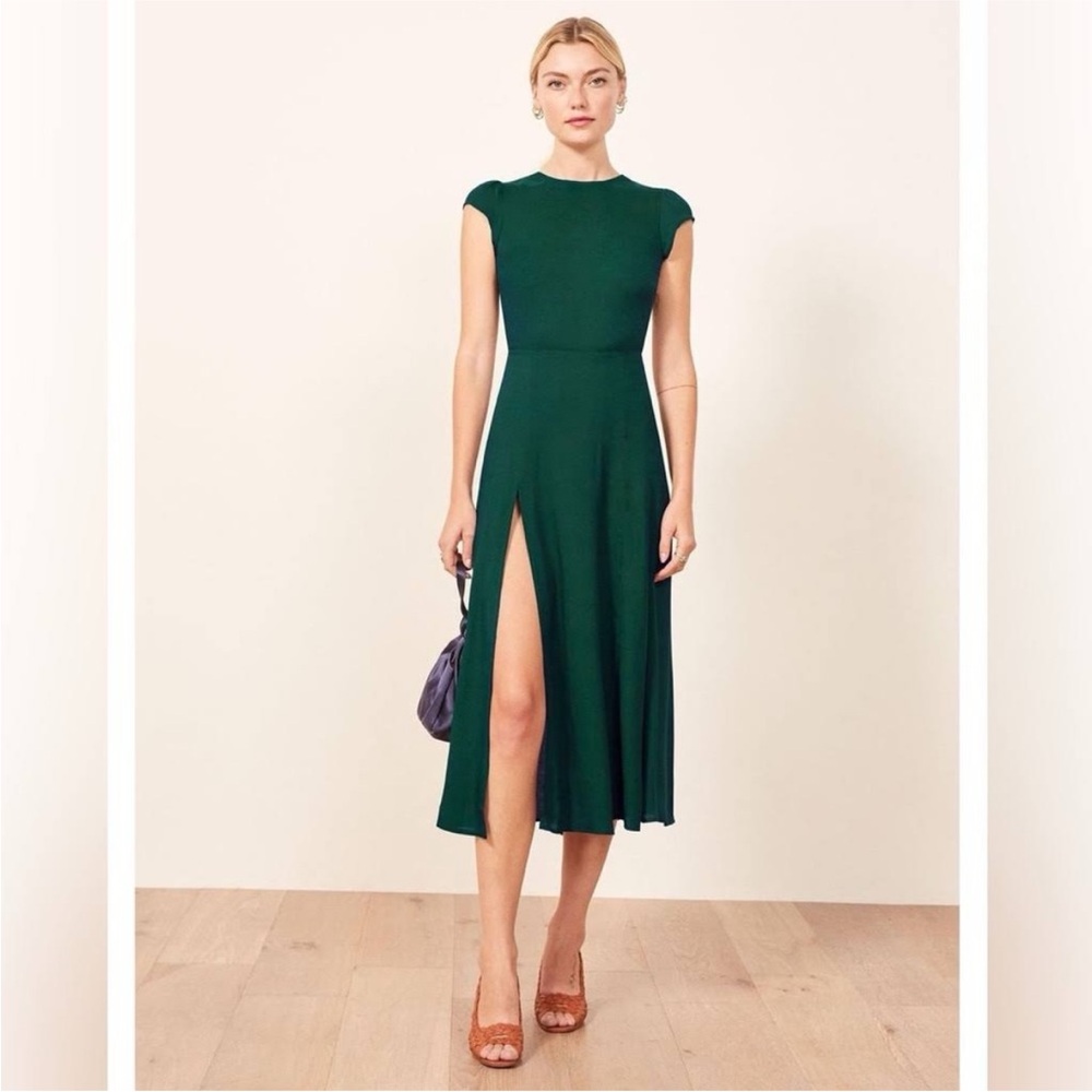 Reformation Gavin dress in emerald